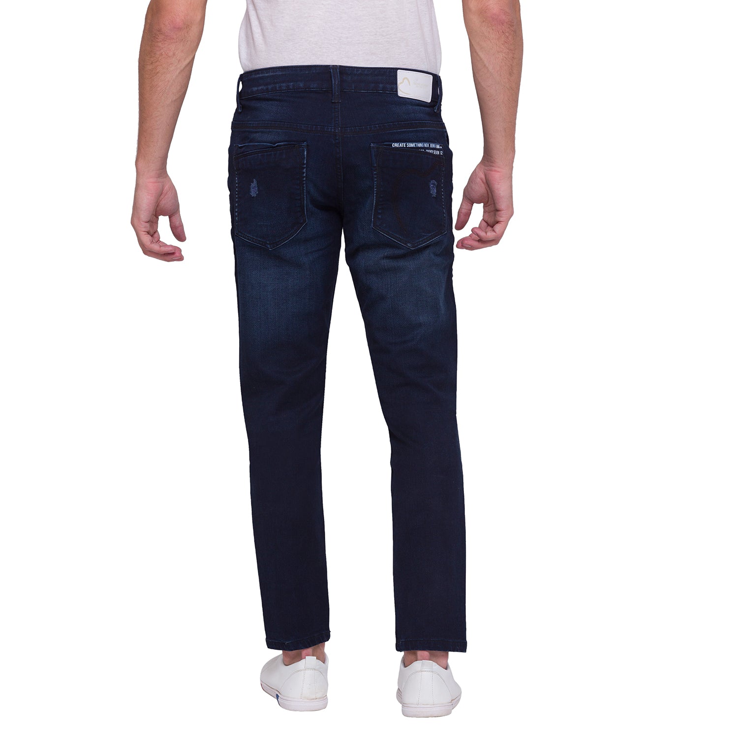 Being Human Men Cropped Fit Denim-Dark Tone - beinghumanbd - 