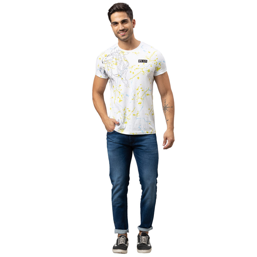Being Human Men Cropped Fit Denim-Dark Tone - beinghumanbd - 
