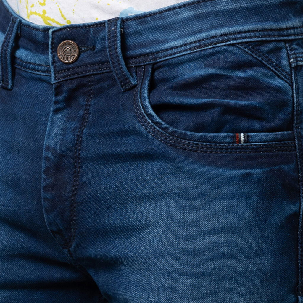 Being Human Men Cropped Fit Denim-Dark Tone - beinghumanbd - 
