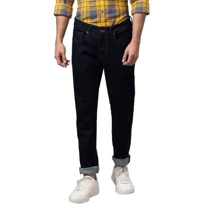 Being Human Men Cropped Fit Denim-Dark Tone - beinghumanbd - 