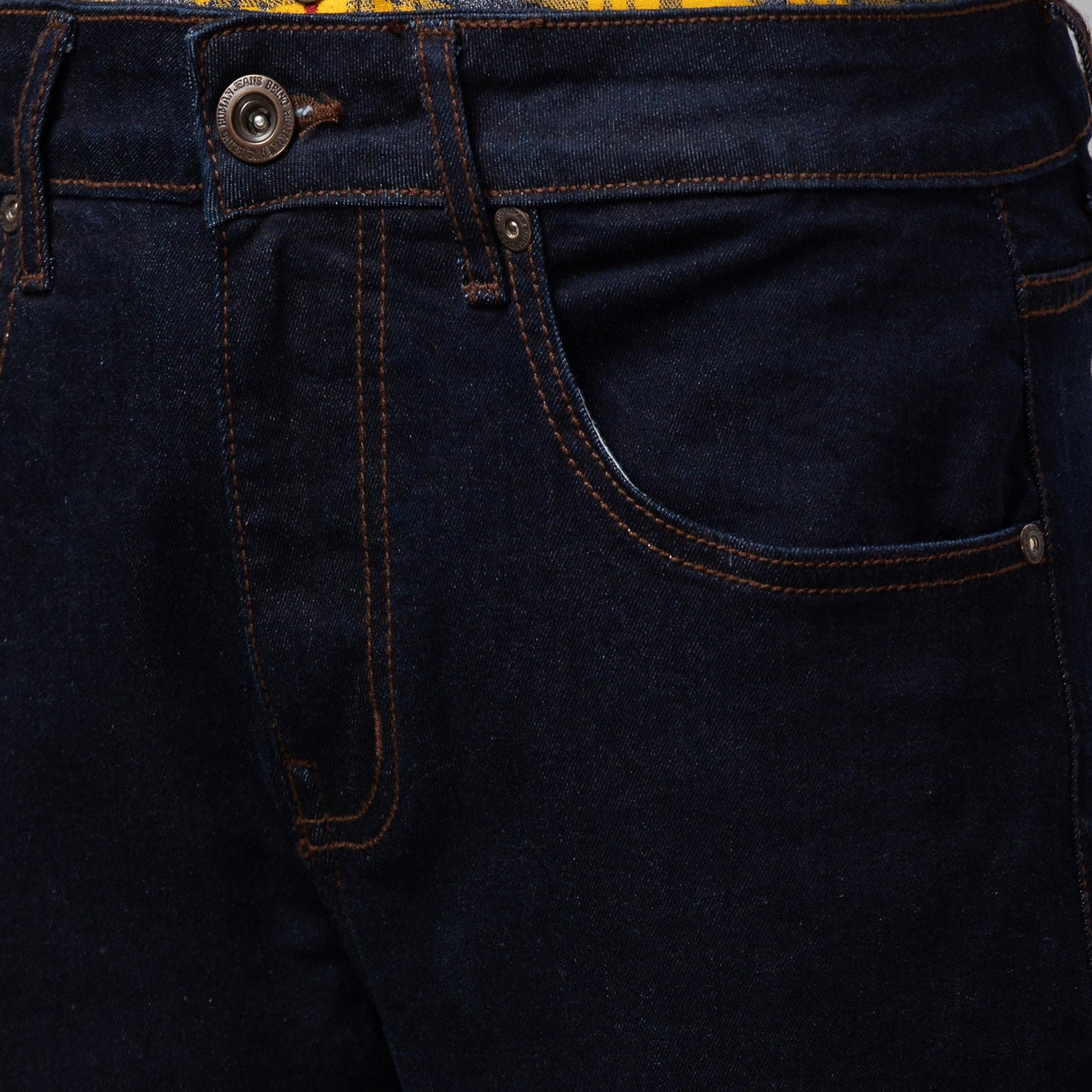 Being Human Men Cropped Fit Denim-Dark Tone - beinghumanbd - 