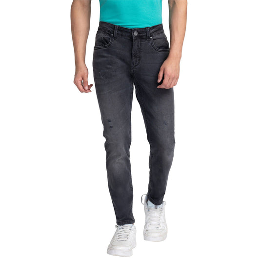 Being Human Men Cropped Fit Denim-Grey Tone - beinghumanbd - 