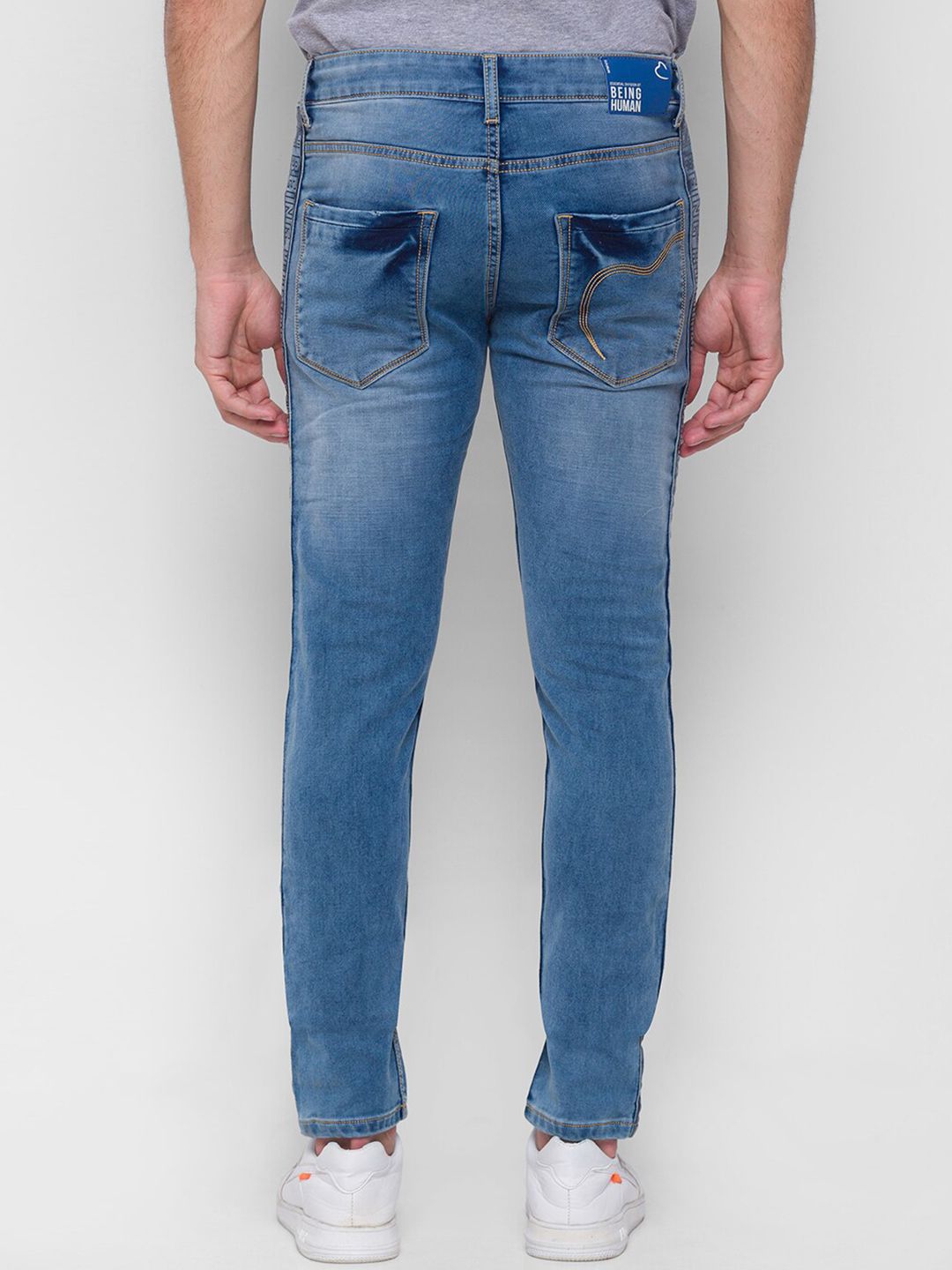 Being Human Men Jogger Fit Denim-Light Tone - beinghumanbd - 