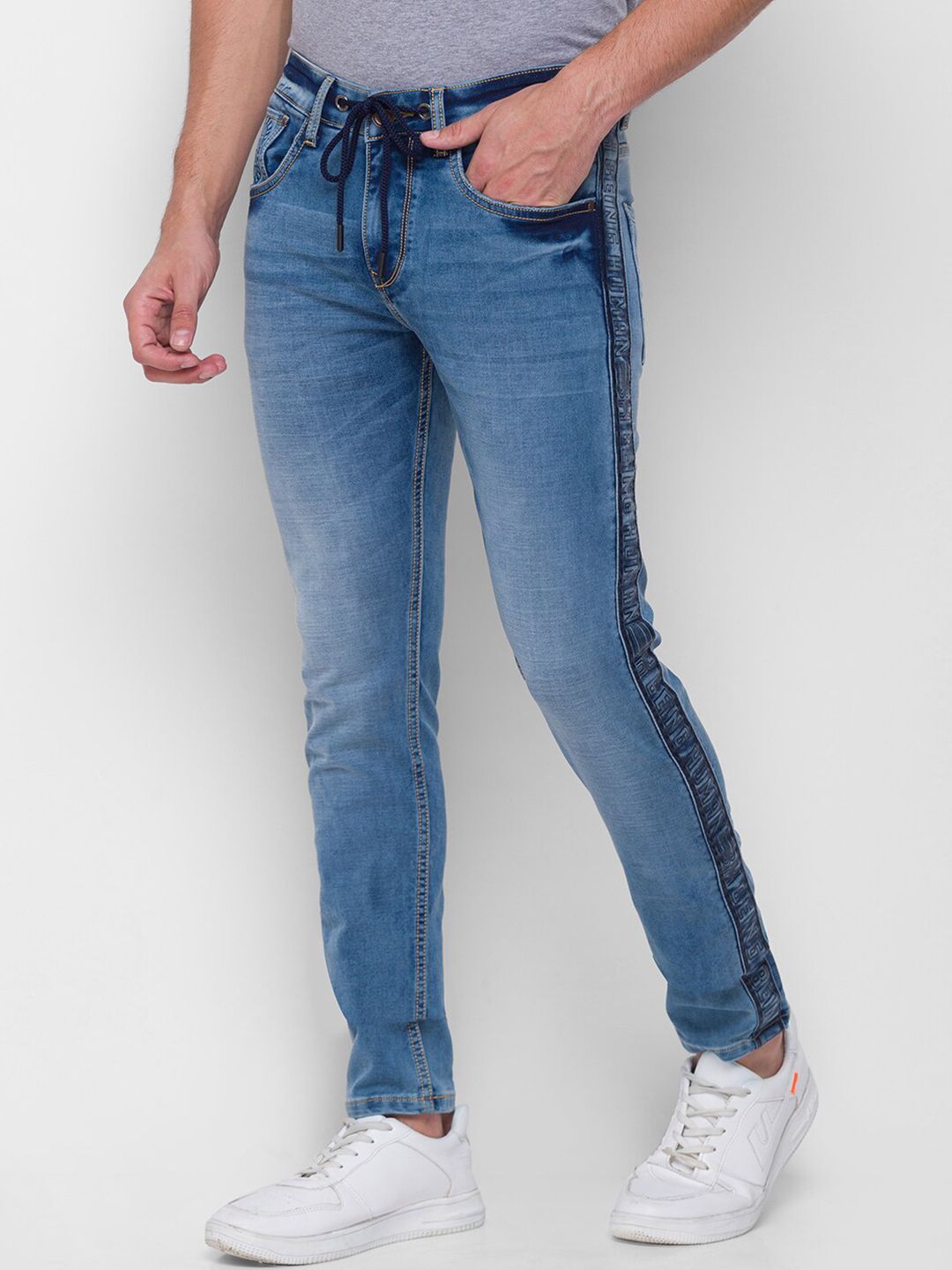 Being Human Men Jogger Fit Denim-Light Tone - beinghumanbd - 