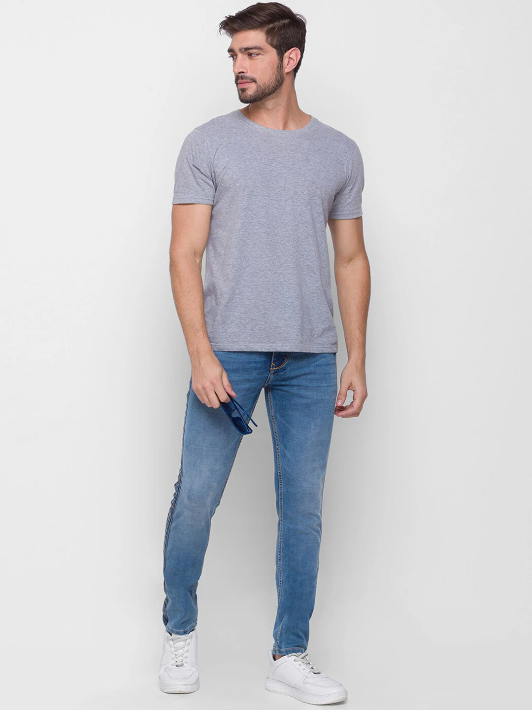 Being Human Men Jogger Fit Denim-Light Tone - beinghumanbd - 