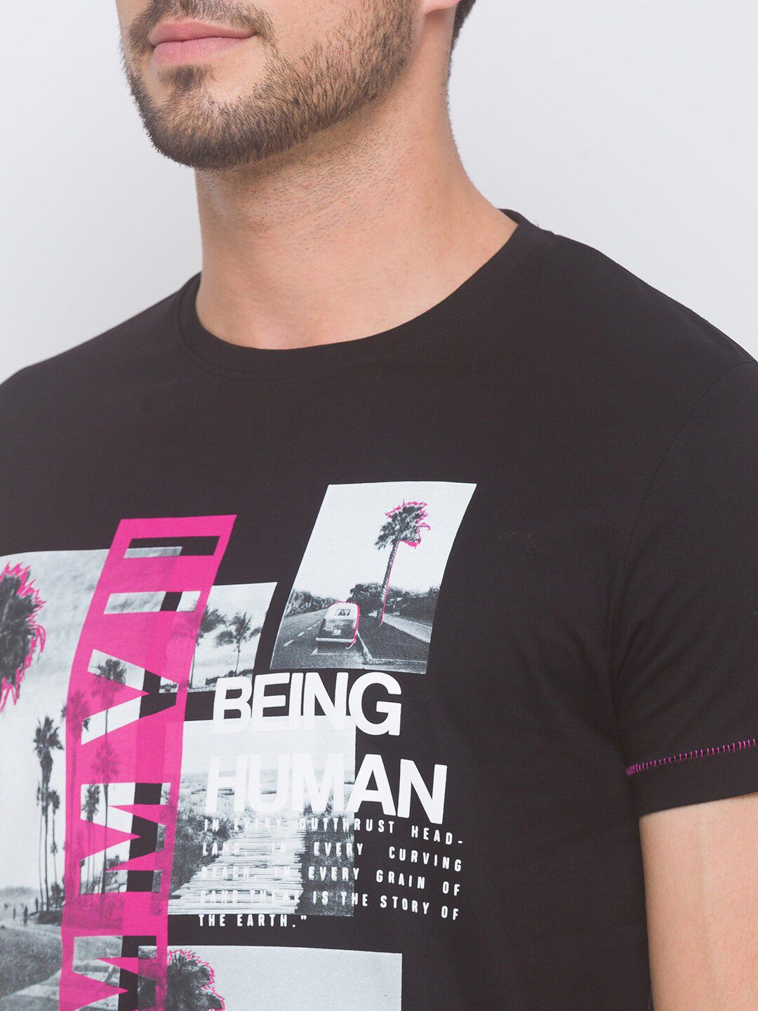 Being Human Men None T-Shirts-Black & Bean green - beinghumanbd - 