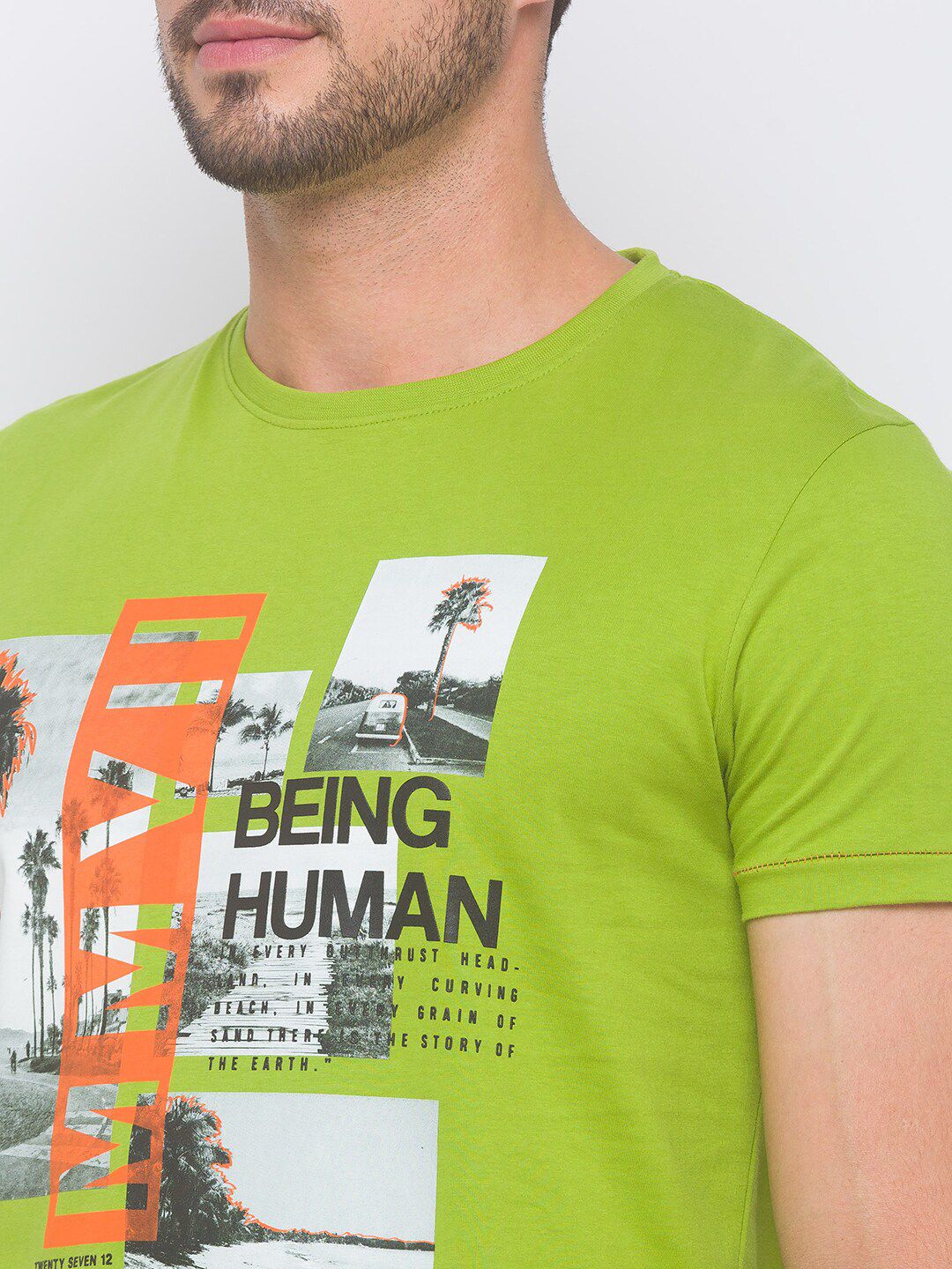 Being Human Men None T-Shirts-Black & Bean green - beinghumanbd - 