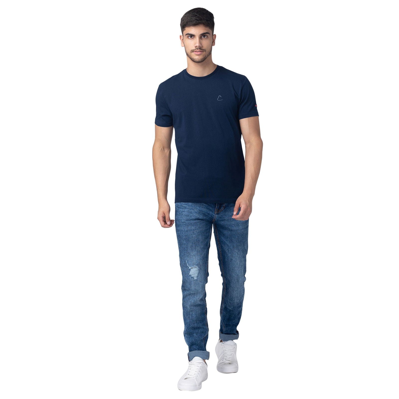 Being Human Men None T-Shirts-Black, Navy & White - beinghumanbd - 
