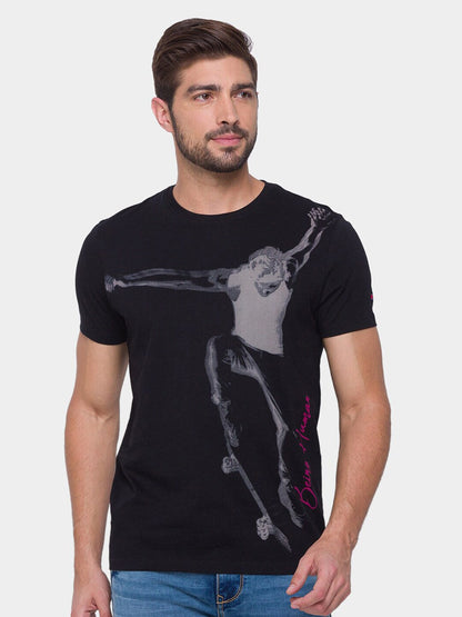 Being Human Men None T-Shirts-Black & Wax Yellow - beinghumanbd - 