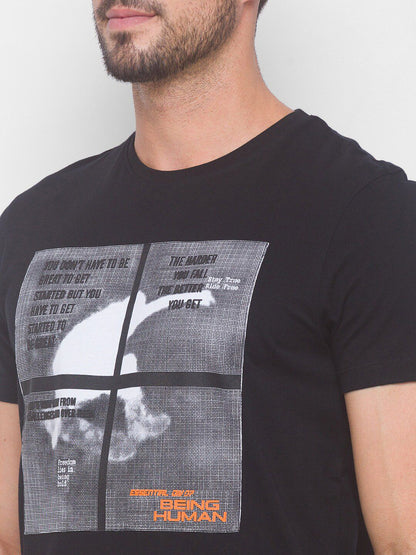 Being Human Men None T-Shirts-Black & White - beinghumanbd - 