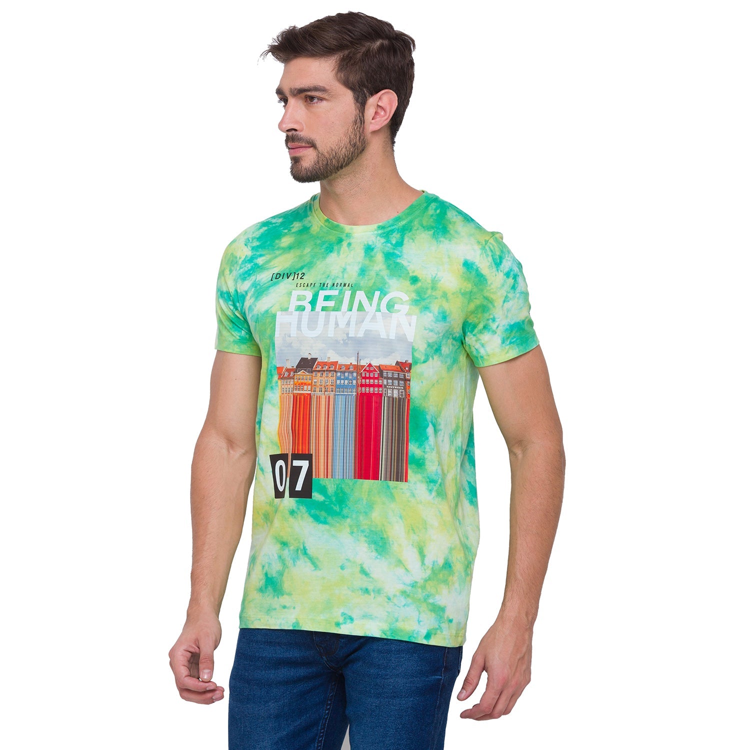 Being Human Men None T-Shirts-Ming Green & Salmon - beinghumanbd - 