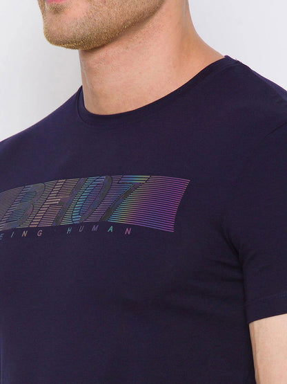 Being Human Men None T-Shirts-Navy - beinghumanbd - 
