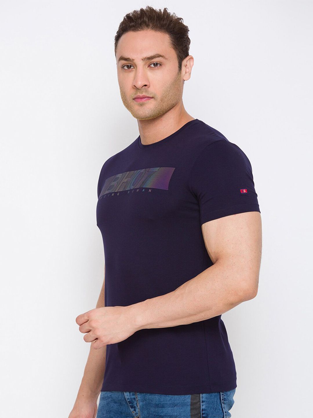 Being Human Men None T-Shirts-Navy - beinghumanbd - 