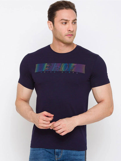 Being Human Men None T-Shirts-Navy - beinghumanbd - 