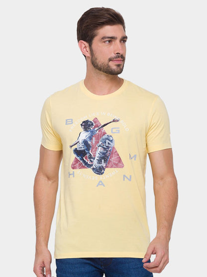 Being Human Men None T-Shirts-Navy & Pale Yellow - beinghumanbd - 