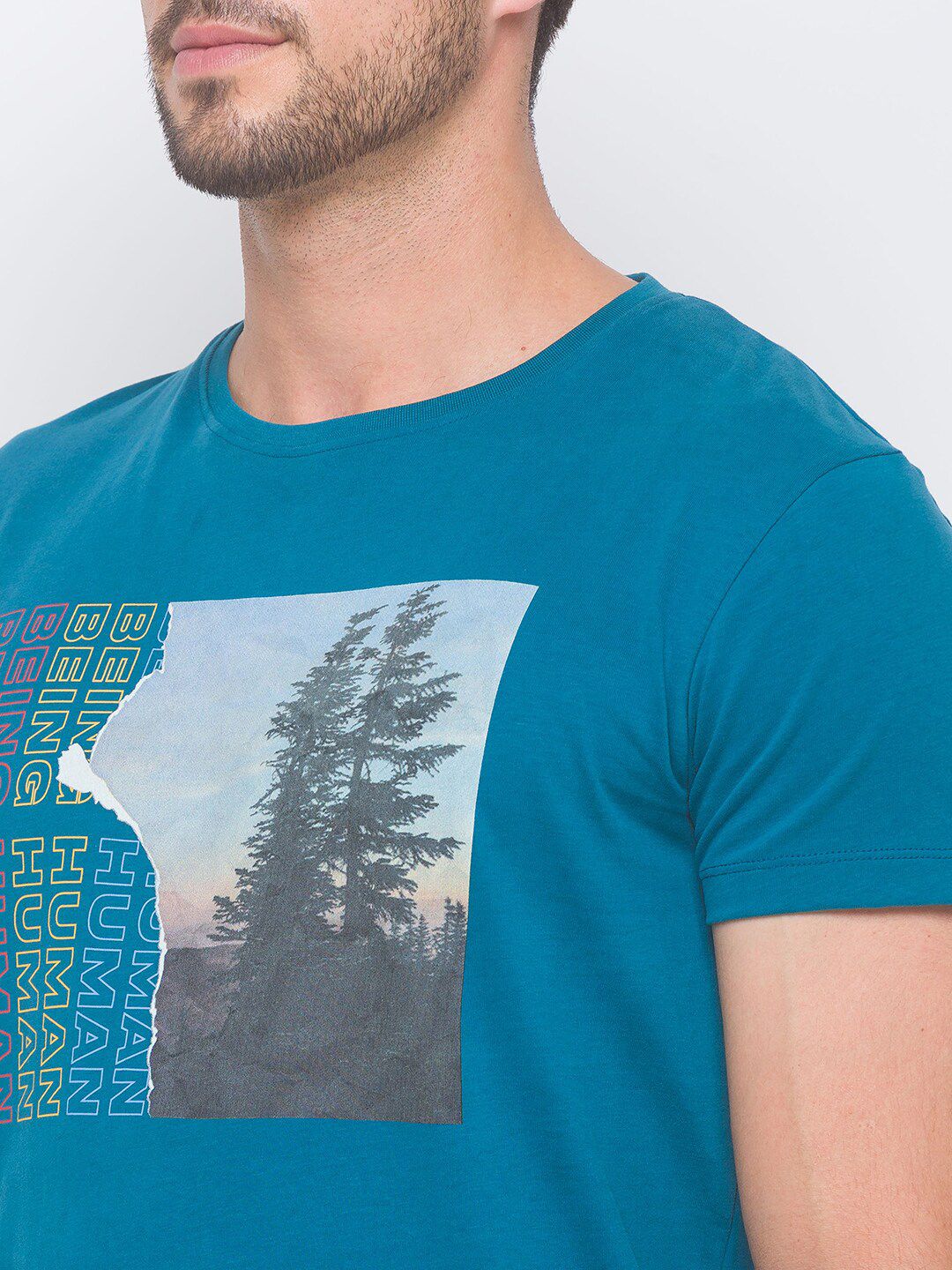 Being Human Men None T-Shirts-Ocean & Seafoam - beinghumanbd - 