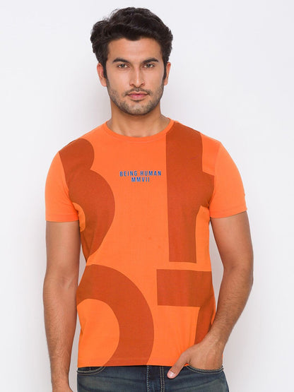 Being Human Men None T-Shirts-Orange - beinghumanbd - 