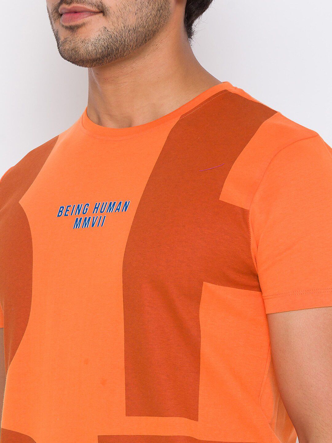 Being Human Men None T-Shirts-Orange - beinghumanbd - 
