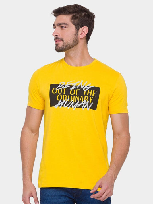Being Human Men None T-Shirts-Orange & Yellow - beinghumanbd - 