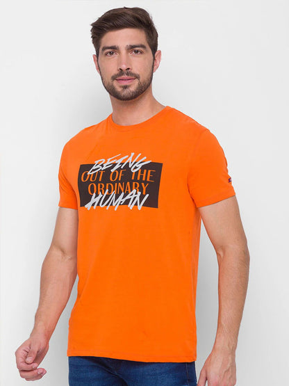 Being Human Men None T-Shirts-Orange & Yellow - beinghumanbd - 