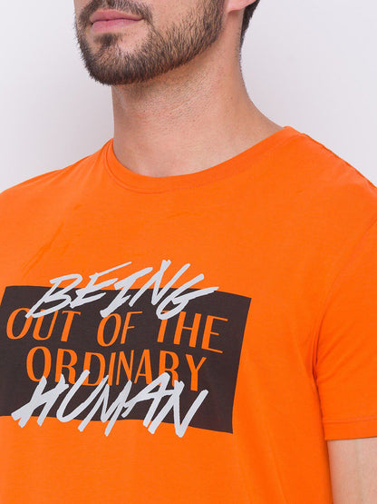 Being Human Men None T-Shirts-Orange & Yellow - beinghumanbd - 