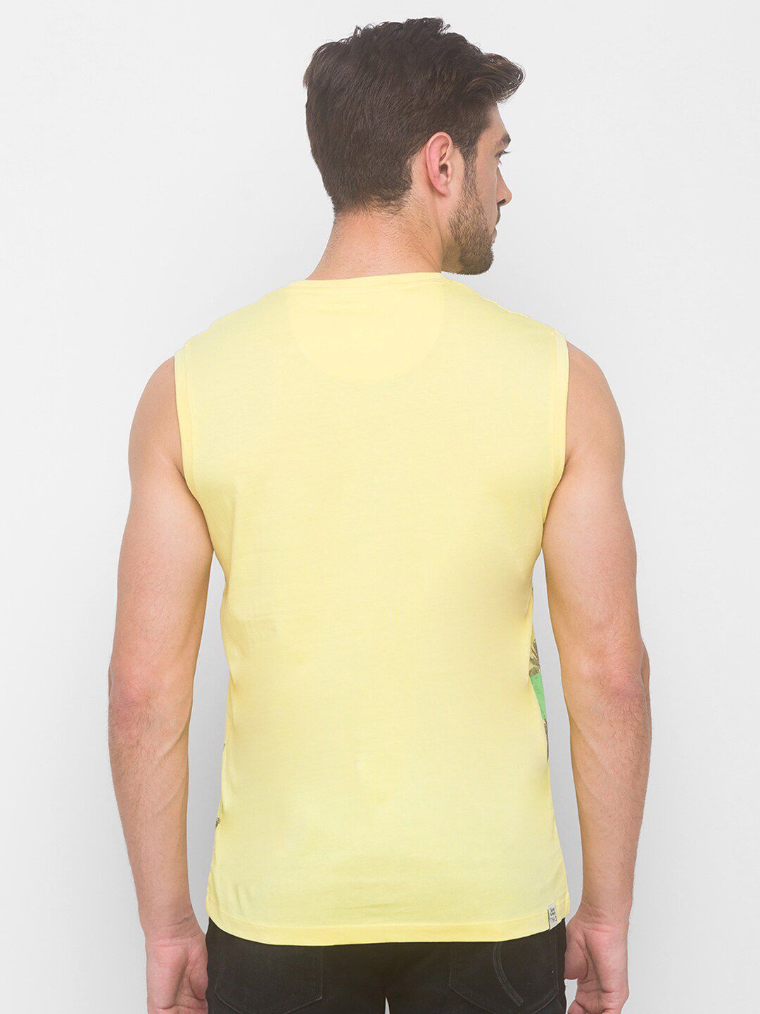 Being Human Men None T-Shirts-Pale Yellow & Scuba Blue - beinghumanbd - 