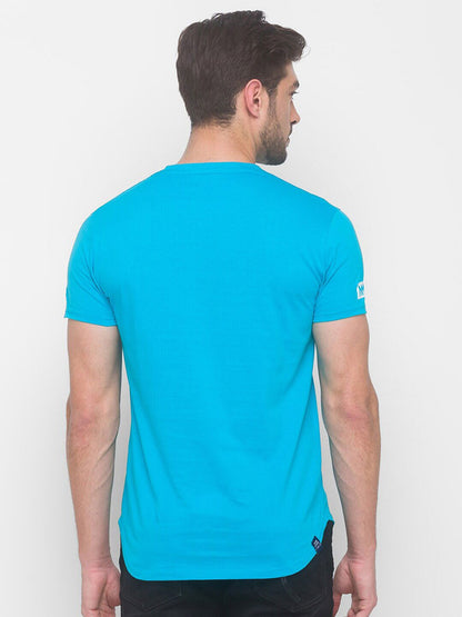 Being Human Men None T-Shirts-White & Scuba Blue - beinghumanbd - 