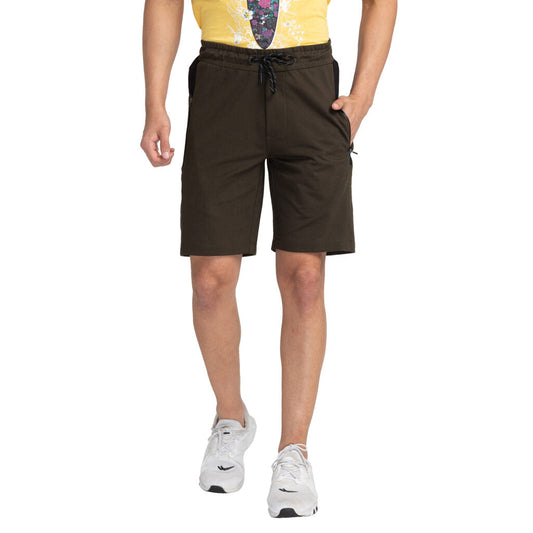 Being Human Men Regular Fit Shorts-Dark Olive - beinghumanbd - 