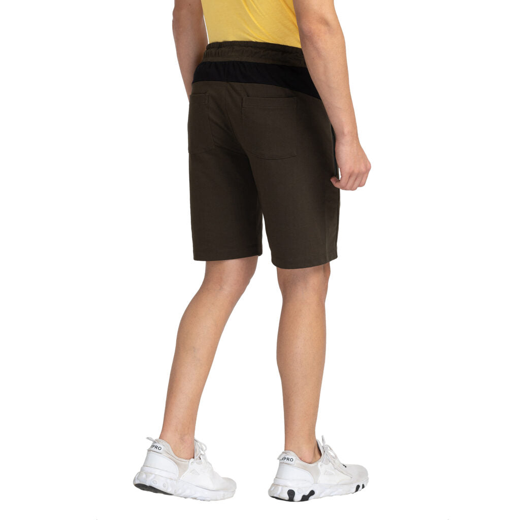 Being Human Men Regular Fit Shorts-Dark Olive - beinghumanbd - 