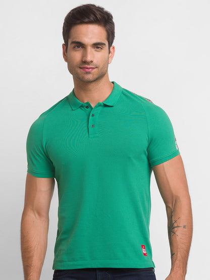 Being Human Men Regular Fit T-Shirts-Green & Ocean Blue - beinghumanbd - 