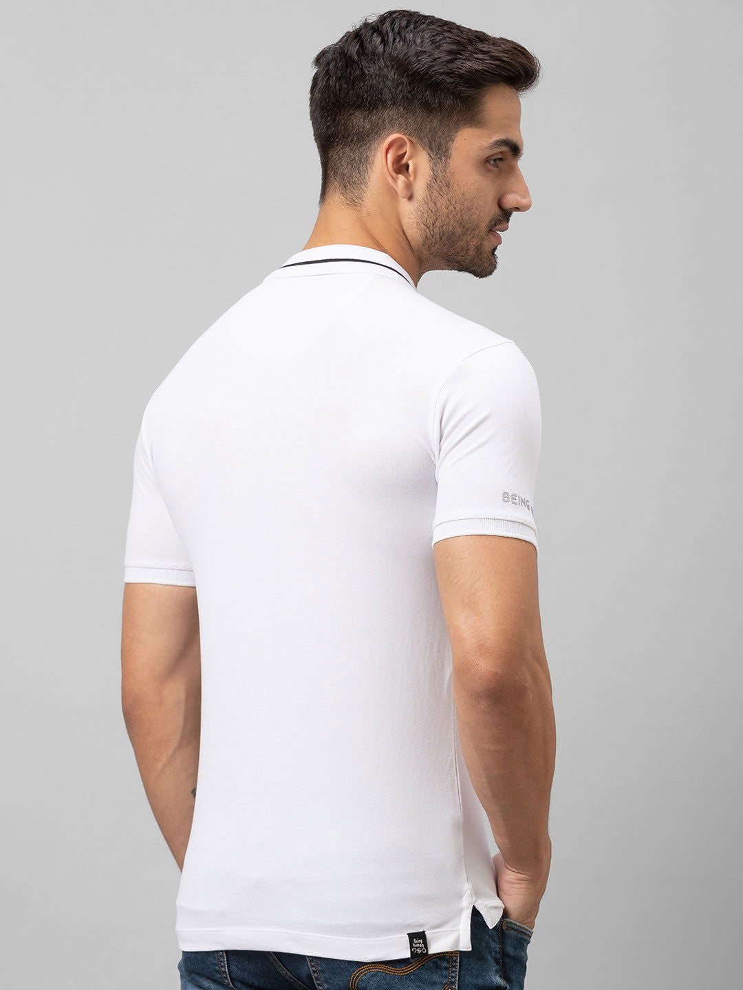 Being Human Men Regular Fit T-Shirts-White - beinghumanbd - 