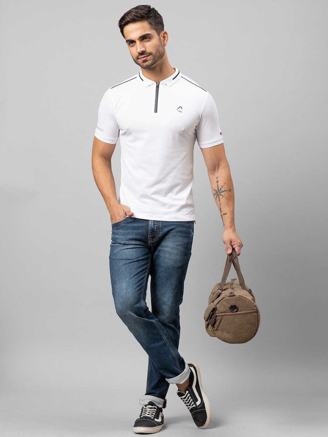 Being Human Men Regular Fit T-Shirts-White - beinghumanbd - 