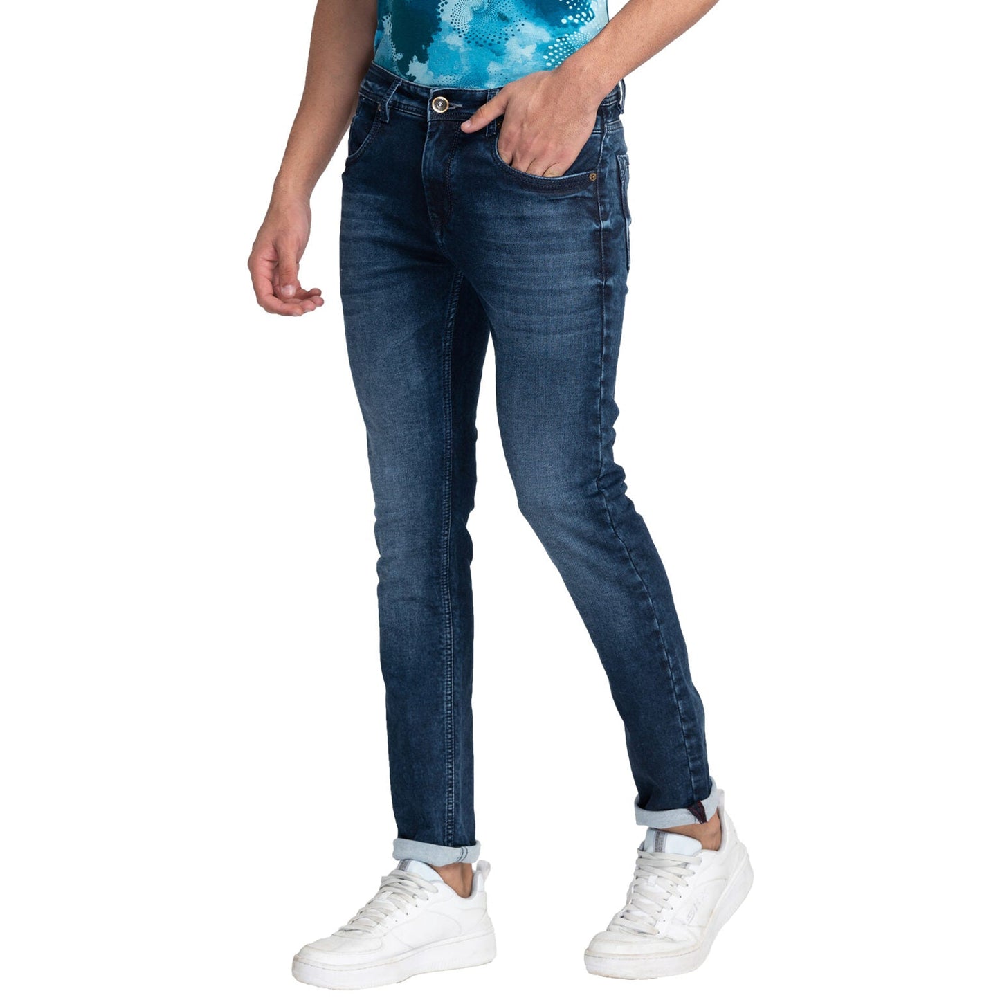 Being Human Men Skinny Fit Denim-Dark Tone - beinghumanbd - 