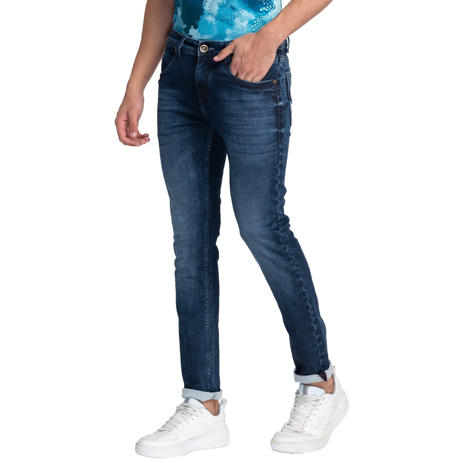 Being Human Men Skinny Fit Denim-Dark Tone - beinghumanbd - 