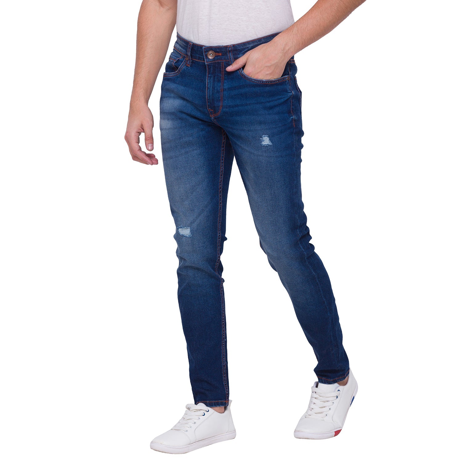 Being Human Men Skinny Fit Denim-Mid Tone - beinghumanbd - 