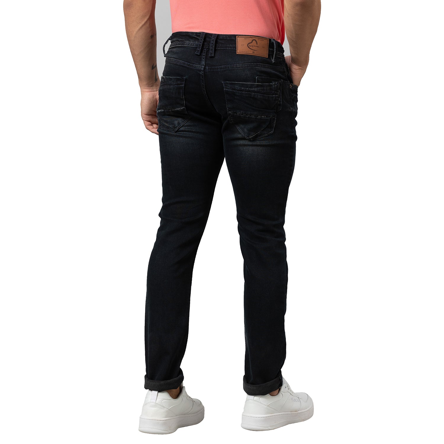 Being Human Men Slim Fit Denim-Dark Tone - beinghumanbd - 
