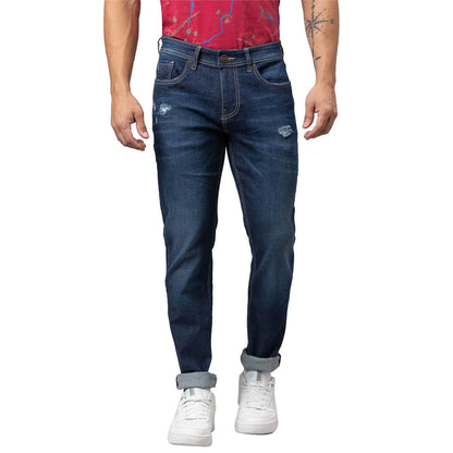 Being Human Men Slim Fit Denim-MId Tone - beinghumanbd - 