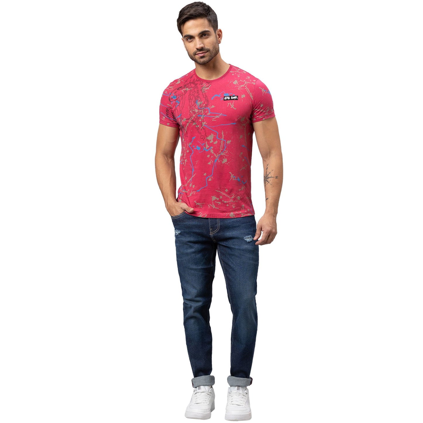 Being Human Men Slim Fit Denim-MId Tone - beinghumanbd - 