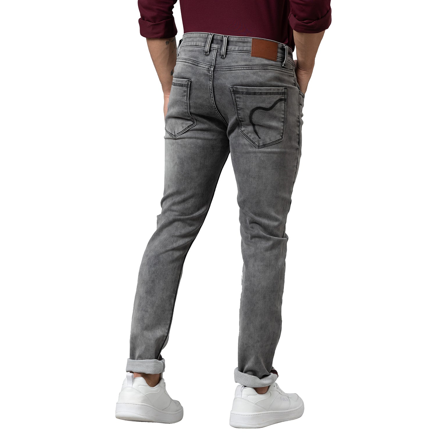 Being Human Men Slim State Fit Denim-Grey Tone - beinghumanbd - 