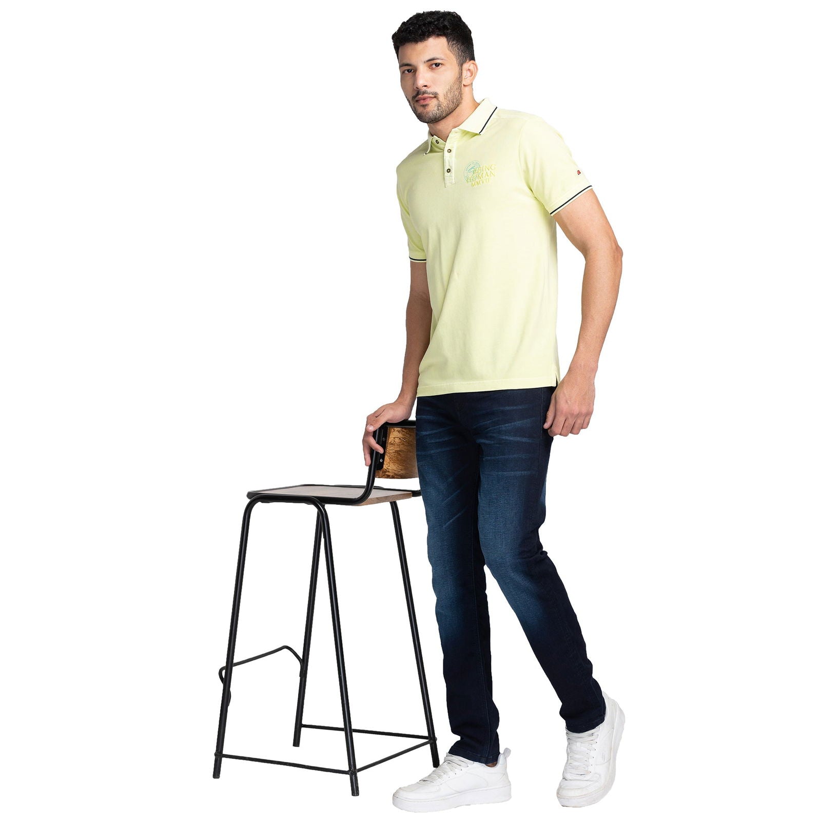 Being Human Men Slim Straight Fit Denim-Dark Tone - beinghumanbd - 