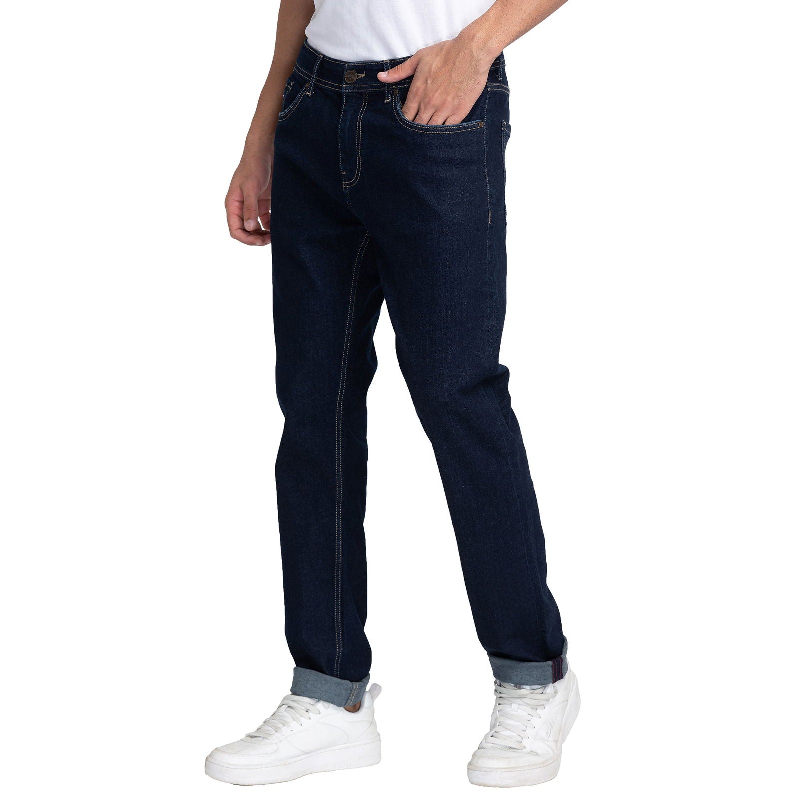 Being Human Men Slim Straight Fit Denim-Dark Tone - beinghumanbd - 