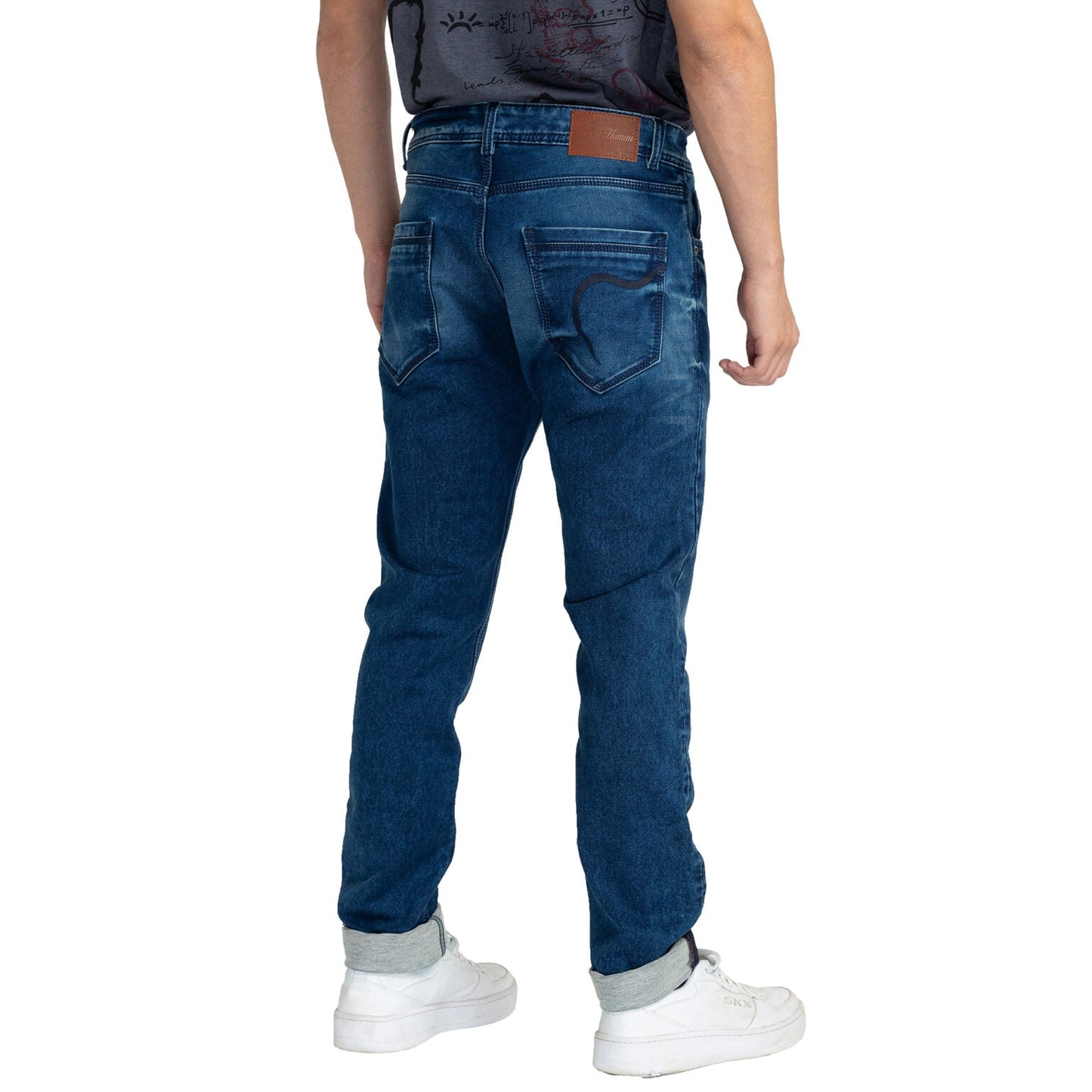 Being Human Men Slim Straight Fit Denim-Mid Tone - beinghumanbd - 