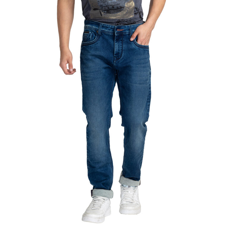 Being Human Men Slim Straight Fit Denim-Mid Tone - beinghumanbd - 