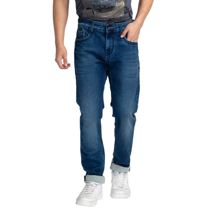 Being Human Men Slim Straight Fit Denim-Mid Tone - beinghumanbd - 