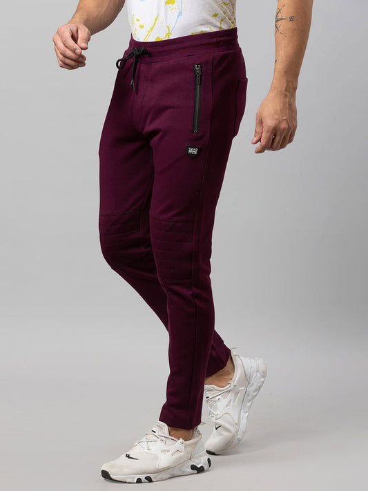 Being Human Men Track Pants-Black & Fig - beinghumanbd - 