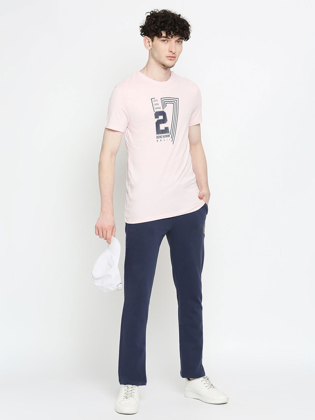 Being Human Men Track Pants-Navy Blue - beinghumanbd - 