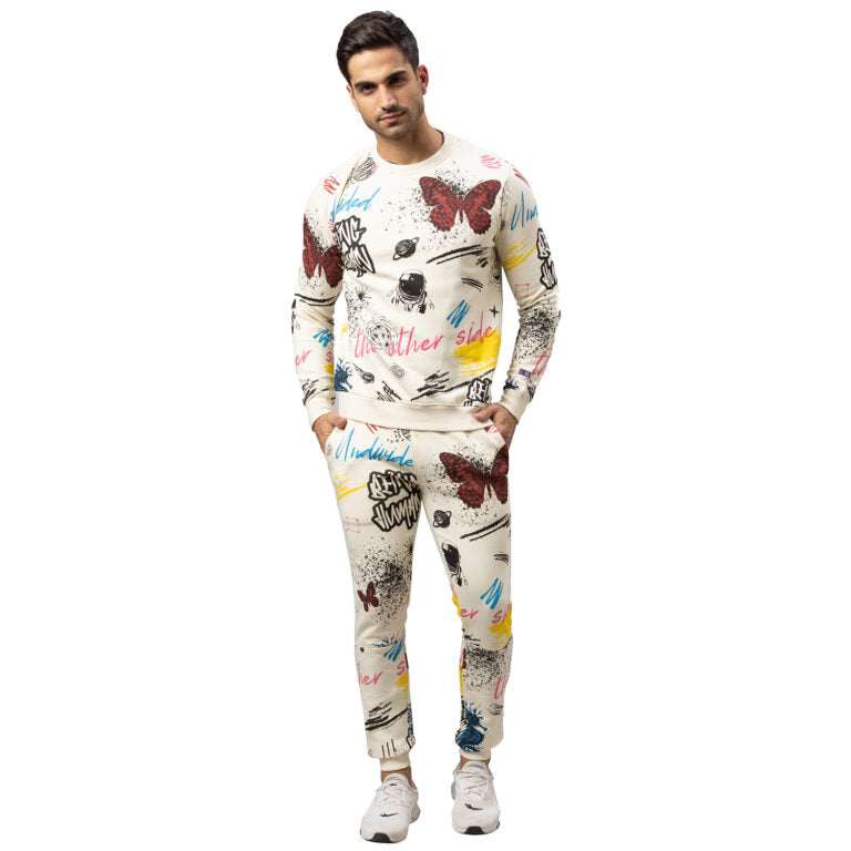 Being Human Men Track Pants-Off White - beinghumanbd - 