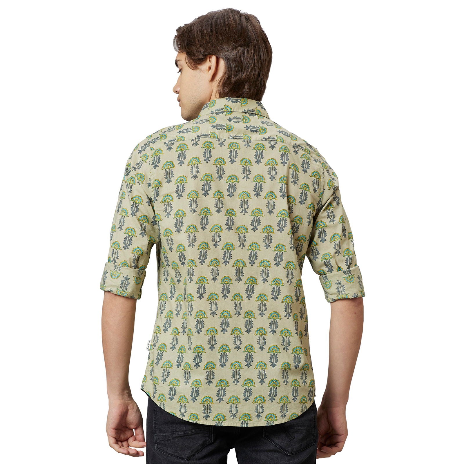 Being Human Slim Fit Men Collared Shirts-LT. Green - beinghumanbd - 