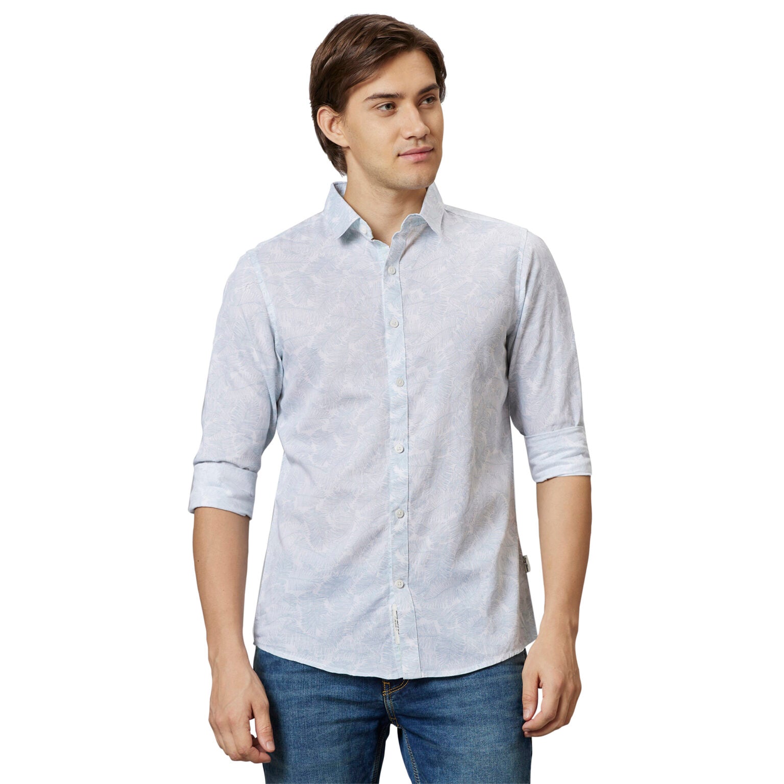 Being Human Slim Fit Men Collared Shirts-White - beinghumanbd - 