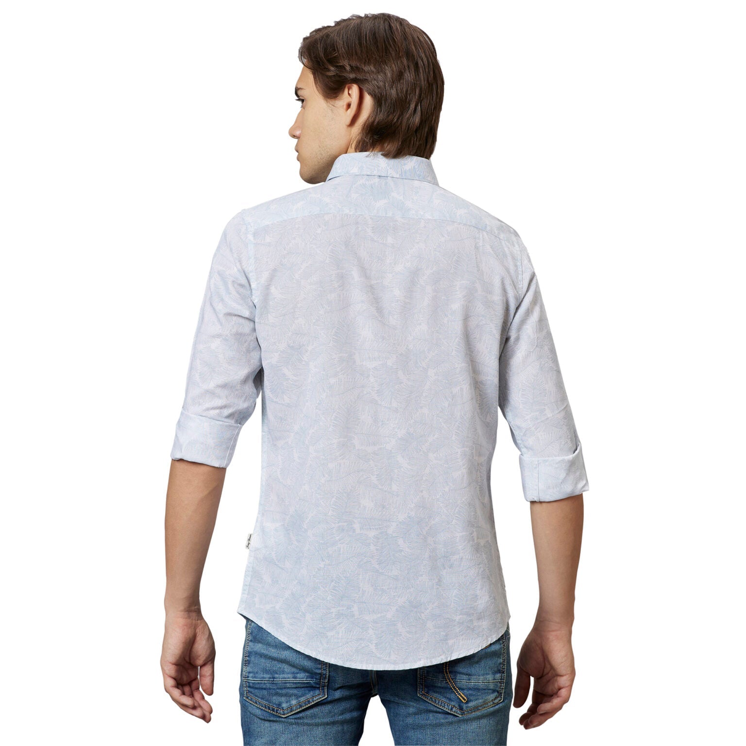 Being Human Slim Fit Men Collared Shirts-White - beinghumanbd - 